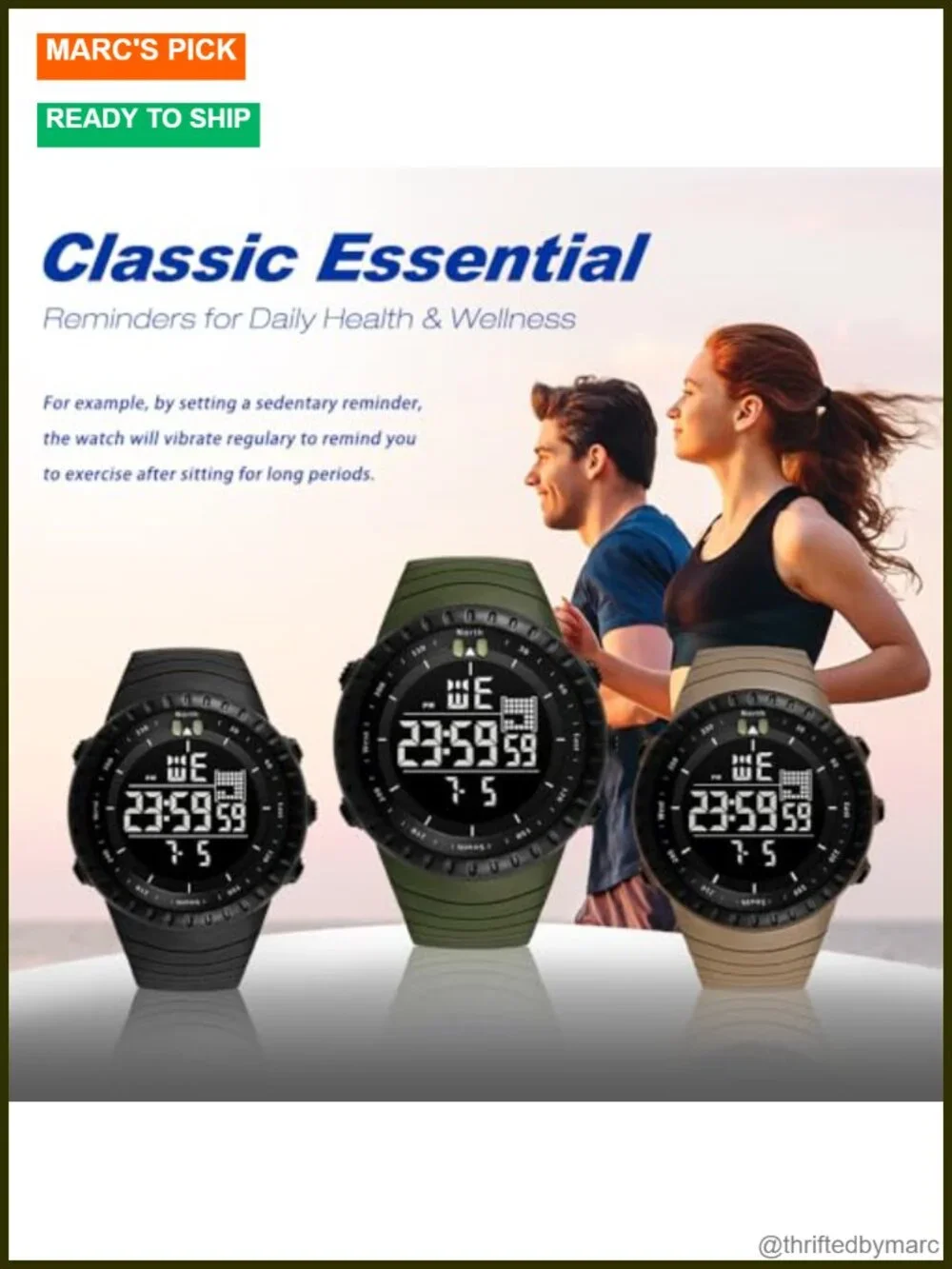 Military Digital Watch with Stopwatch Alarm Date Multi Function Men's Waterproof